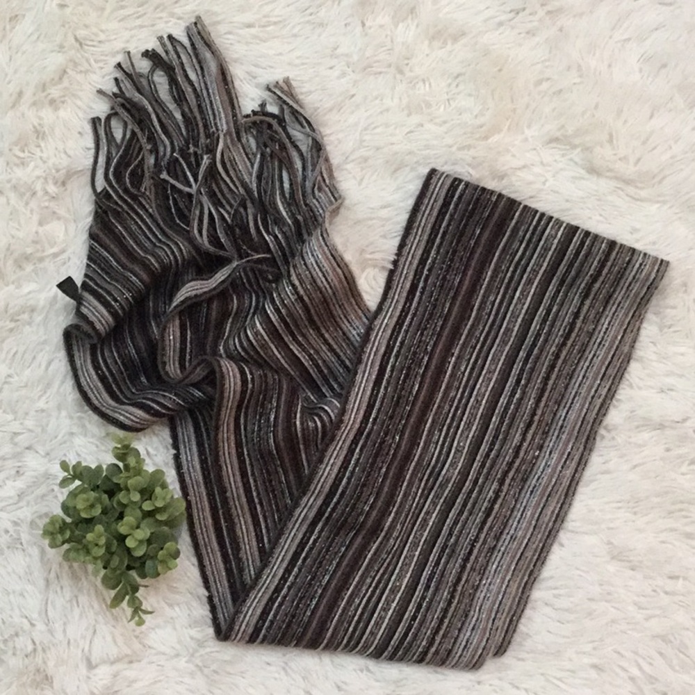 JCP Scarf 💗 Brown Silver Black NWOT